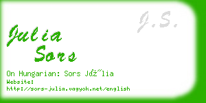 julia sors business card